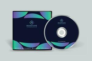 Gradient abstract CD cover template vector