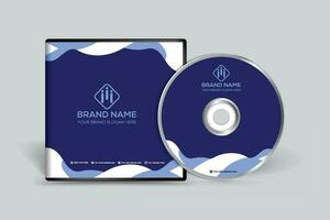 Clean minimal CD cover template vector