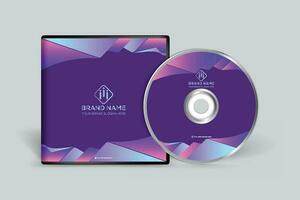 Gradient abstract CD cover template vector