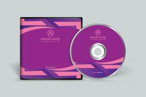 Gradient abstract CD cover template vector