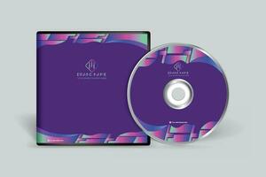 Gradient abstract CD cover template vector