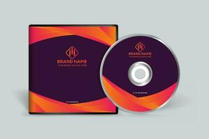 Gradient abstract CD cover template vector