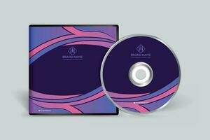 Gradient abstract CD cover template vector