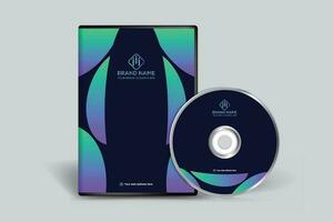 Gradient   DVD cover template design vector