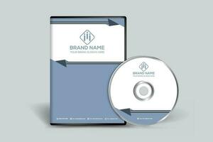 DVD cover design template mockup vector