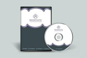 DVD cover design template mockup vector