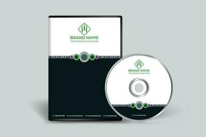 Black shape DVD cover design vector