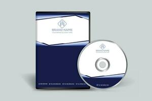 Blue color DVD cover design vector