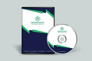 Clean professional DVD cover template vector