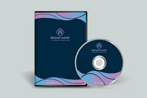 Gradient  DVD cover template design vector