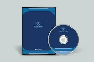 Blue color DVD cover design vector