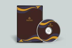 Clean professional DVD cover template vector