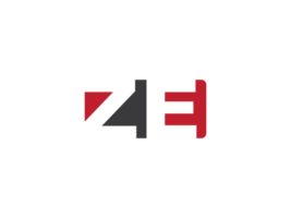 Initial PNG Ze Logo Image, Premium Shape ZE Png Logo Icon Vector