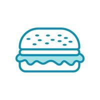 hamburguesa icono vector diseño modelo en blanco antecedentes