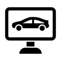 Online Cab Vector Glyph Icon For Personal And Commercial Use.