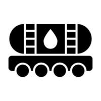 Oil Tank Vector Glyph Icon For Personal And Commercial Use.