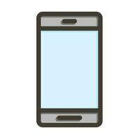 Phone Thick Line Filled Colors For Personal And Commercial Use. vector