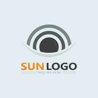 Sun logo and sun Vector illustration Icon