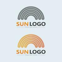 Sun logo and sun Vector illustration Icon