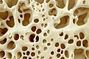 histología de humano compacto hueso pañuelo de papel células debajo microscopio ver para educación. generativo ai foto