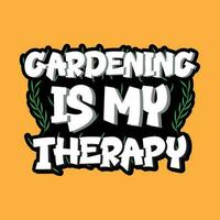 Gardening typography t-shirt design vector