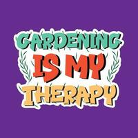 Gardening typography t-shirt design vector