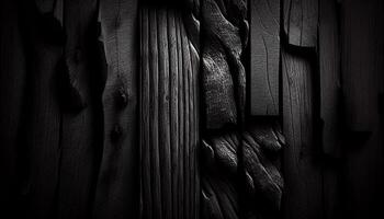 Texture of burned wood. Generative AI photo