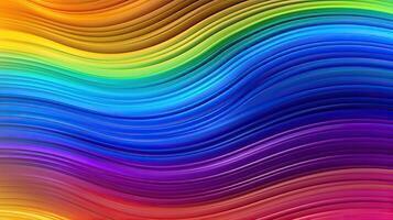 Abstract iridescent background from stripes of different iridescent colors. Rainbow background. AI generated Generative AI photo