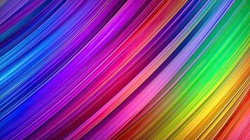 Abstract iridescent background from stripes of different iridescent colors. Rainbow background. AI generated Generative AI photo