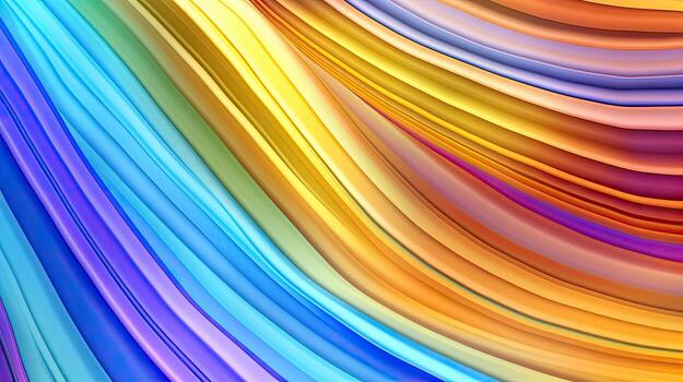 Abstract iridescent background from stripes of different iridescent colors. Rainbow background. photo