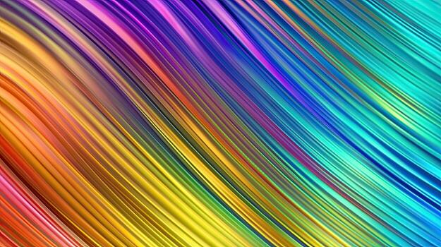 Abstract iridescent background from stripes of different iridescent colors. Rainbow background. photo