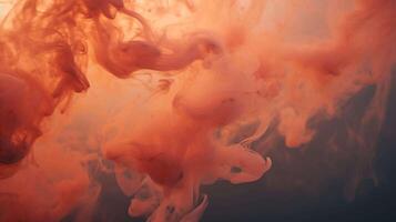 smoke billowing and intertwining to form abstract shapes and patterns, creating a sense of mystery and intrigue, during a vibrant sunset, AI generated photo