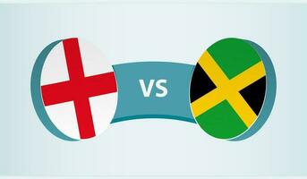 Inglaterra versus Jamaica, equipo Deportes competencia concepto. vector