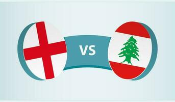 England versus Lebanon, team sports competition concept. vector