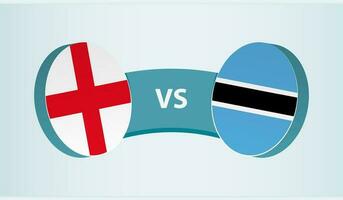 England versus Botswana, team sports competition concept. vector
