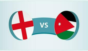Inglaterra versus Jordán, equipo Deportes competencia concepto. vector