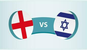 Inglaterra versus Israel, equipo Deportes competencia concepto. vector