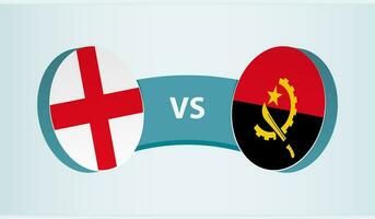 Inglaterra versus angola, equipo Deportes competencia concepto. vector