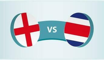 England versus Costa Rica, team sports competition concept. vector