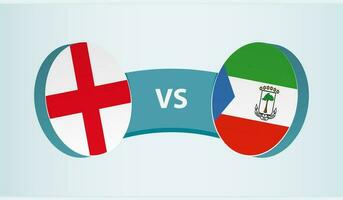 England versus Equatorial Guinea, team sports competition concept. vector