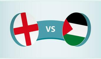 England versus Palestine, team sports competition concept. vector