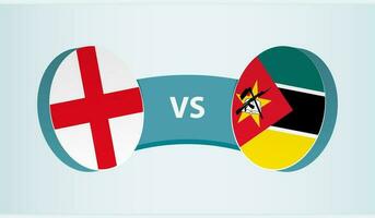 England versus Mozambique, team sports competition concept. vector