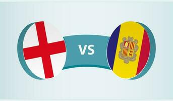 England versus Andorra, team sports competition concept. vector