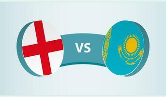 Inglaterra versus kazajstán, equipo Deportes competencia concepto. vector