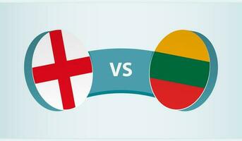 England versus Lithuania, team sports competition concept. vector