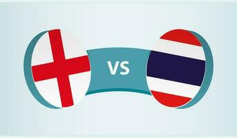 Inglaterra versus tailandia, equipo Deportes competencia concepto. vector