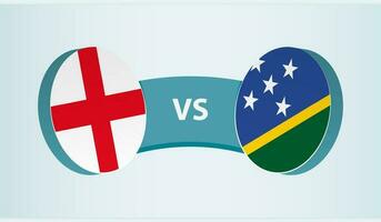 England versus Solomon Islands, team sports competition concept. vector