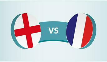 Inglaterra versus Francia, equipo Deportes competencia concepto. vector
