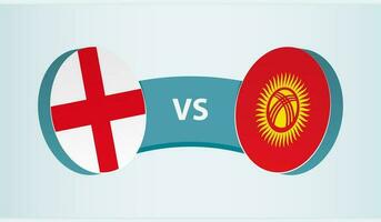 Inglaterra versus Kirguistán, equipo Deportes competencia concepto. vector