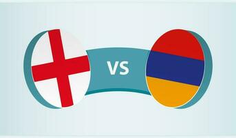 England versus Armenia, team sports competition concept. vector